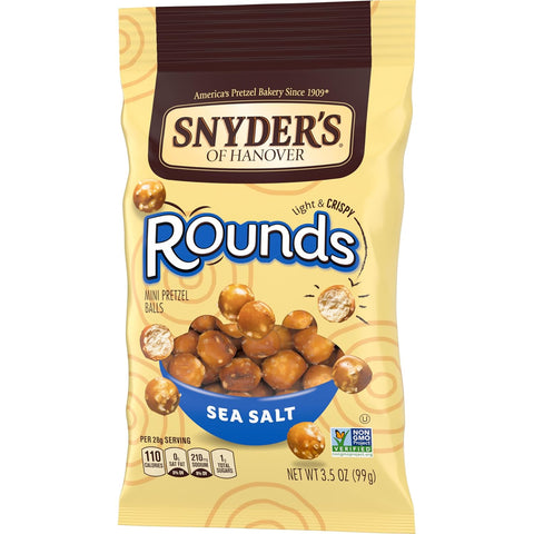 Snyder's of Hanover Pretzels Rounds Sea Salt 3.5 Oz