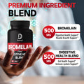 Dedicad 6In1 Bromelain 500Mg Supplement - 1000Mg Per Serving - 210 Capsules With Digestive Health Blend As Quercetin, Ginger