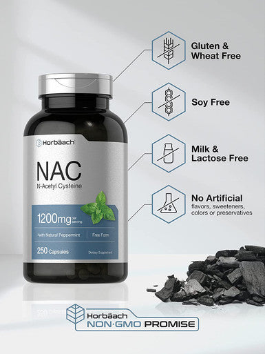 Horbaach NAC Supplement 1200 mg 250 Caplets