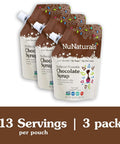 Nunaturals Bundle & Save. All Natural Chocolate Syrup 3 Pack 6.6 Ounce + Salted Caramel Syrup 3 Pack 6.6 Ounce together in one convenient Bundle