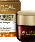 L'Oreal Paris Day Cream Age Perfect Extra Rich Anti-Ageing Face Care Wrinkle And Firming For Very Mature And Dry Skin With Manuka Honey And Calcium B5 50 Ml