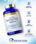 Carlyle Inositol Capsules 2600Mg | 200 Count | Non-Gmo, Gluten Free Myo-Inositol Supplement