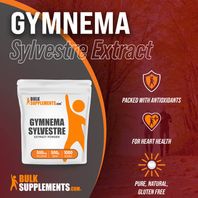 BulkSupplements Gymnema Sylvestre Extract Powder - Herbal Supplement Powder, from Gymnema Leaf - 500mg of Gymnema Extract , (500 Grams - 1.1 lbs)