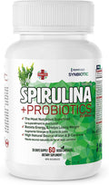 AzmaBiotech Synbiotic | Spirulina 1000 mg + Probiotic 20 Billion | 60 Vegan Capsules