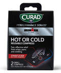 Curad Ironman Hot or Cold Reusable Compress Reusable Ice Pack for Injuries Small Compress is 5 in x 10.8 in 2 Count
