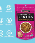 Seapoint Farms Mighty Lil' Lentils Savory Plant Based Snack 5g Protein 5g Fiber Vegan GlutenFree NonGMO Kosher OntheGo Snacking Pink Himalayan Salt 5 oz Bag (Pack of 3)