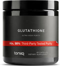 Toniiq Ultra High Strength Glutathione Capsules 1000mg Concentrated Formula 98%+ Highly Purified and Bioavailable Non GMO Fermentation 240 Capsules Reduced Glutathione Supplement