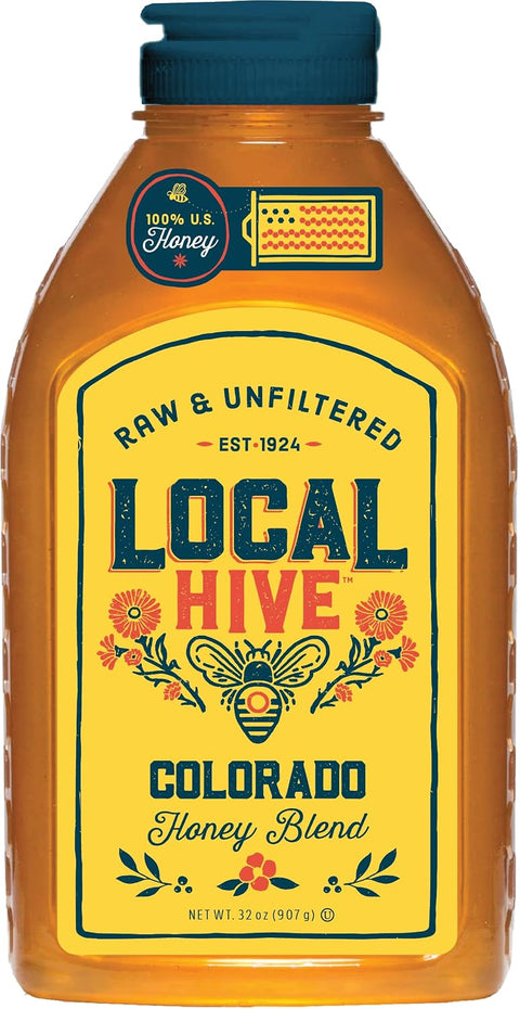 Local Hive Clover Raw & Unfiltered ÃƒÂ¢Ã¢â€šÂ¬Ã¢â‚¬Å“ 16 oz | 100% Pure U.S. Honey | Natural Sweetener Sourced from American Bees & Beekeepers | Premium Clover Flavor | Ideal for Tea, Baking & Cooking