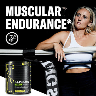 Cellucor C4 Ultimate Shred Pre Workout Powder For Men & Women, With Ginger Root Extract, Lemon Italian Ice, 20 Servings