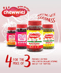 Chewwies Vitamin D - Chewable D3 Vegan Gummies- Gelatin Free, Sugar Free, Halal & Gluten Free, Non-GMO - for Adults and Children to Support Healthy Growth and Development (30 Day Supply)