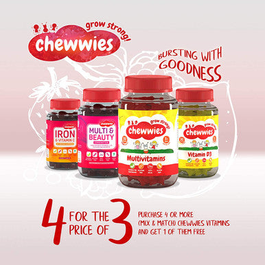 Chewwies Vitamin D - Chewable D3 Vegan Gummies- Gelatin Free, Sugar Free, Halal & Gluten Free, Non-GMO - for Adults and Children to Support Healthy Growth and Development (30 Day Supply)