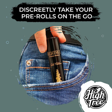HIGHTREE Black Doob Tube - Smell Proof, Air Tight, Waterproof (4 Pack)