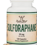 Double Wood Supplements Sulforaphane Supplement 20Mg Of Activated And Stabilized Sulforaphane Per Serving 120 Capsules Potent Broccoli Extract For Healthy Aging