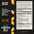Onnit Alpha Brain Premium Nootropic Brain Supplement 90 Count for Men Women Caffeine Focus Capsules for Concentration Brain Memory Support Brain Booster Cats Claw Bacopa Oat Straw