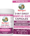Maryruth Organics 3-in-1 Daily Health 40+ Probiotics for Women | Clinically Tested | Estrogen Supplement for Women | 50 Billion CFU | Allergen | 30 ct