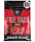 BSN TRUE-MASS Weight Gainer, Muscle Mass Gainer Protein Powder, Strawberry Milkshake, 10.25 Pound