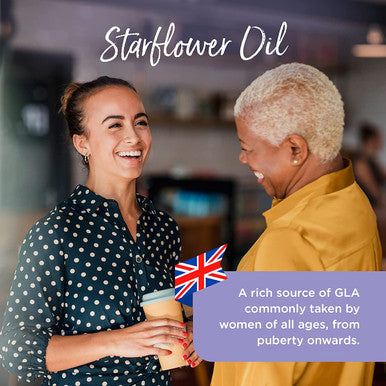 Healthspan Starflower Oil 1,000mg (90 Capsules) | Richest Source of Gamma-Linolenic Acid (GLA) | Women's Health | 207mg GLA & 131mg Omega 9 Fatty Acids Per Capsule | Vegan