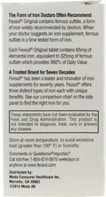 Feosol Original Iron Supplement Tablets Nonheme 325mg Ferrous Sulfate (65mg Elemental Iron) per Iron Pill 1 Per Day 120ct 4 Month Supply for Energy and Immune System Support Made in USA