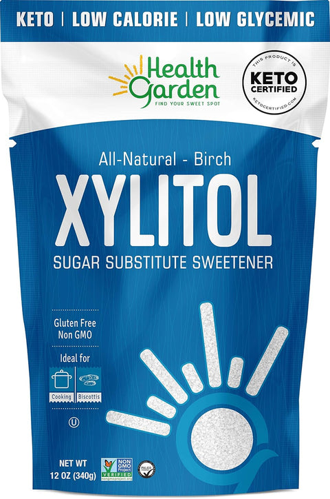 Health Garden Birch Xylitol Sweetener, 40 oz Bag ÃƒÂ¢Ã¢â€šÂ¬Ã¢â‚¬Å“ 100% Birch-Derived Xylitol Sugar Substitute for Baking & Coffee, 1:1 Sugar Replacement, Supports Teeth, Keto, Vegan, Non-GMO