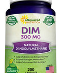 aSquared Nutrition DIM Supplement 300mg Plus BioPerine - 200 Veggie Capsules - Diindolylmethane DIM Max Strength Pills to Support Estrogen Metabolism & Balance, Menopause Relief, PCOS, Hormonal Acne