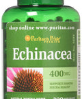 Echinacea 400 mg for Immune Health by Puritan's Pride to Support Immune System 200 Capsules