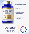 Carlyle L Serine Capsules 500 mg | 120 Count | Non-GMO & Gluten Supplement