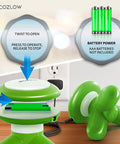 Mini Handheld Massager - Green - Powerful Massage Vibrations For Muscle Relief & Relaxation - Portable Therapeutic Device W/ 2 Convenient Power Modes (Battery Operated & Usb Powered)