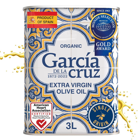 GARCÃƒÆ’Ã‚ÂA DE LA CRUZ - Organic Extra Virgin Olive Oil, Master Miller Premium Oil, Almond and Tomato Tones, Smooth Body, Sourced in Spain, Montes de Toledo, Glass Bottle - 500 ml