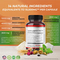 Ultra Herbs Ultra Creatine Pills 9800mg | Creatine Monohydrate Capsules Enhanced with L-Arginine L Citrulline Ginseng | Support Stamina Energy & Muscle Growth | 90 Capsules