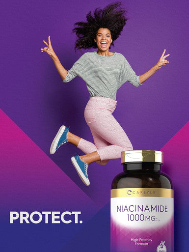 Carlyle Niacinamide 1000 Mg 400 Capsules High Potency Formula Non-Gmo, Gluten Supplement