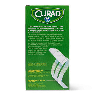 Curad Sterile Medi-Strips Reinforced Wound Closures 1/4" x 1 1/2" Hypoallergenic Pack of 1200 Strips 200 Pouches