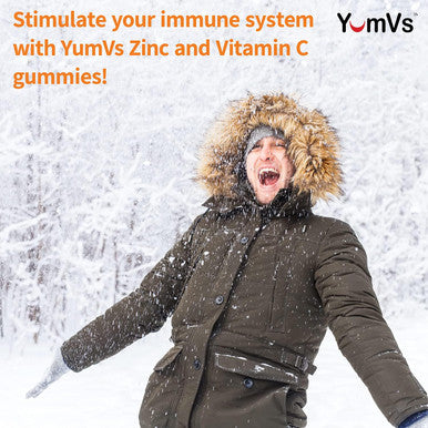 Zinc Vitamin C And Echinacea Gummies For Adults And Kids By Yumvs Chewable Gummy - Vegetarian, Halal, Kosher Orange Flavor - 60 Count