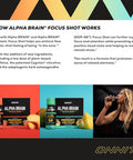 Onnit Alpha BRAIN Focus Energy Shot Supplement - Energy Focus Mood Stress Brain Booster Drink - Tropical (2.5 fl oz 6 ct)