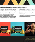 Onnit Alpha BRAIN Focus Energy Shot Supplement Energy Focus Mood Stress Brain Booster Drink Tropical 2.5 fl oz 6 ct