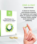 Healthspan Multivitamin for Vegetarians and Vegans (120 Tablets) Promotes Immune Health and Energy Levels Supports Bones Teeth and Muscles Includes Vitamins B12 & D Calcium Iron and Zinc Vegan