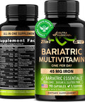 Bariatric Multivitamin - 45 Mg Iron Supplements - Made In Usa - For Women & Men - All-In-One 21 Essential Vitamins - Gastric Sleeve Support - Of Sugar Gluten & Soy - 90 Capsules