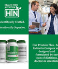 Health Thru Nutrition Prostate Plus With Saw Palmetto Extract, Lycopene As Lycored, Plant Sterols, Selenium, Zinc And Pumpkin Seed Complete Prostate Support Non-Gmo & Gluten (Pack Of 60)
