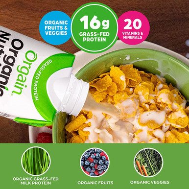 Orgain Organic Nutritional Shake Vanilla Bean Meal Replacement 16g Grass Fed Whey Protein 20 Vitamins Minerals Gluten Soy Kosher NonGMO 11 Fl Oz Pack of 12