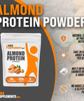 Bulksupplements Almond Protein Powder 30G Per Serving 250G (8.8 Oz)