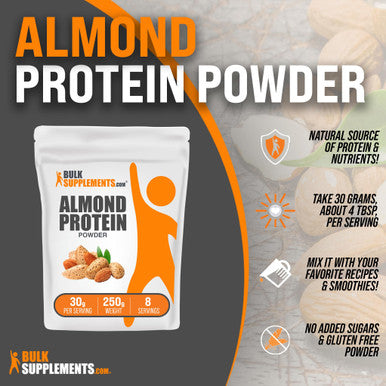 Bulksupplements Almond Protein Powder 30G Per Serving 250G (8.8 Oz)