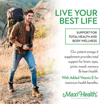 Maxi Health Triple Omega-3 Concentrate - Fish Oil - "1000 IU" Vitamin D3 (190 Capsules)