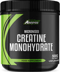 Creatine Monohydrate Powder 500g - Premium Grade Creatine Monohydrate - UK Made - Unflavoured Creatine Powder Scoop Included