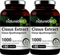 2 Pack NatureBell Cissus Quadrangularis Capsules 1000mg Per Serving 180 Capsules Per Bottle Premium Cissus Capsules Support Joint Tendon Bone Skin Hair and Cartilage No GMOs