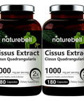 2 Pack NatureBell Cissus Quadrangularis Capsules, 1000mg , 180 Capsules Per Bottle, Premium Cissus Capsules, Support Joint, Tendon, Bone, Skin, Hair and Cartilage, No GMOs