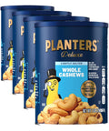 PLANTERS Deluxe Lightly Salted Cashews, Plant Based Protein, 18.25Oz (1 Ct) | Whole Roasted Cashews. Snacks for Adults. Resealable Canister. Plant Based Protein Snack. Pantry Staples