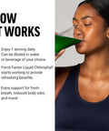 Force Factor Chlorophyll Liquid Body Deodorizing Supplement Freshens Breath and Body Naturally Made with No Artificial Sweeteners or Colors Non-GMO Natural Mint Flavor 16 oz.