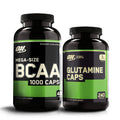 Optimum Nutrition Instantized Bcaa Capsules Keto Friendly Branched Chain Essential Amino Acids (400 Count) With Glutamine Muscle Recovery Capsules (240 Count) - Bundle Pack