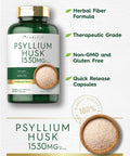 Carlyle Psyllium Husk Capsules 1530Mg | 200 Count | High Potency Fiber Supplement | Non-Gmo, Gluten Free