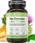 Zen Nutrients The Everyday Liver Vitamin - Liver Cleanse Detox & Repair With Bergacyn Ff, Organic Milk Thistle, Dandelion Root & Artichoke Extract For Liver Health - Fatty Liver Support Supplements
