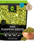 NUT CRAVINGS - Roasted & Unsalted Pumpkin Seeds, Pepitas, No Shell (16oz - 1 LB) Packed Fresh in Resealable Bag - Nut Snack - Food Assortments